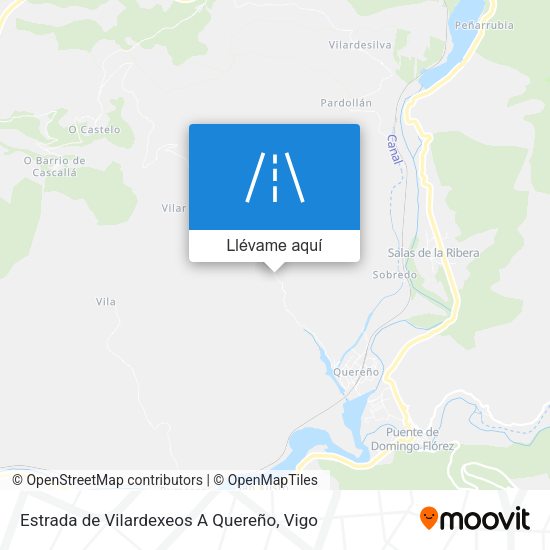 Mapa Estrada de Vilardexeos A Quereño