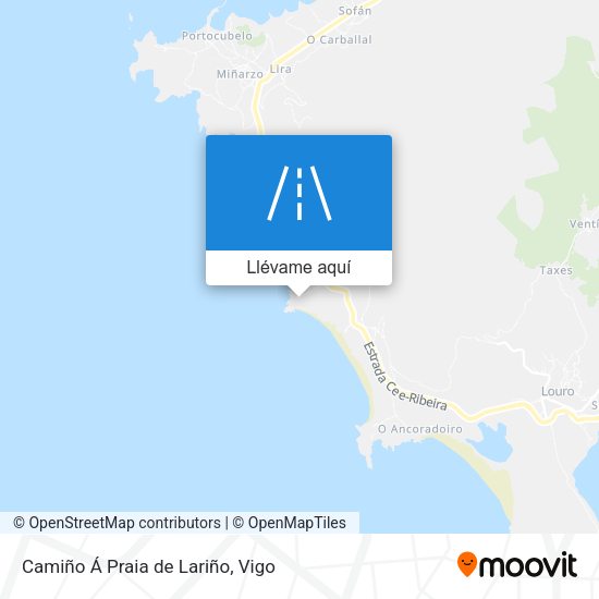 Mapa Camiño Á Praia de Lariño