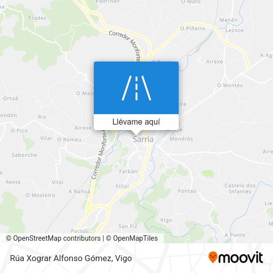 Mapa Rúa Xograr Alfonso Gómez