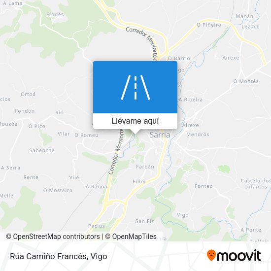 Mapa Rúa Camiño Francés