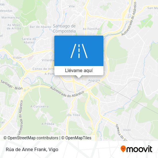 Mapa Rúa de Anne Frank