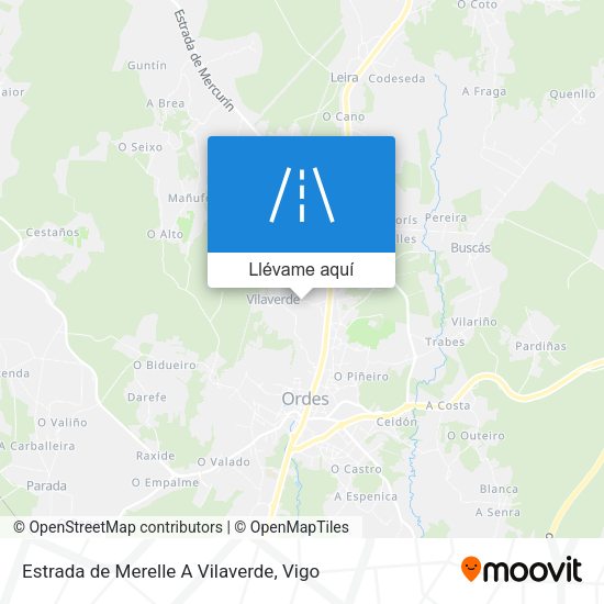 Mapa Estrada de Merelle A Vilaverde