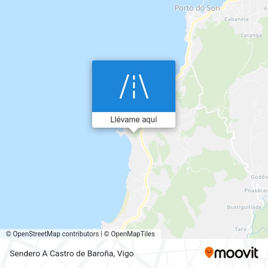 Mapa Sendero A Castro de Baroña