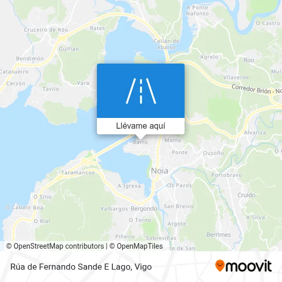 Mapa Rúa de Fernando Sande E Lago