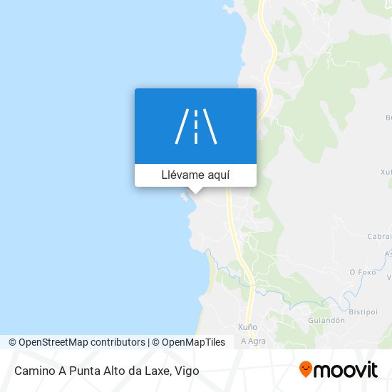 Mapa Camino A Punta Alto da Laxe