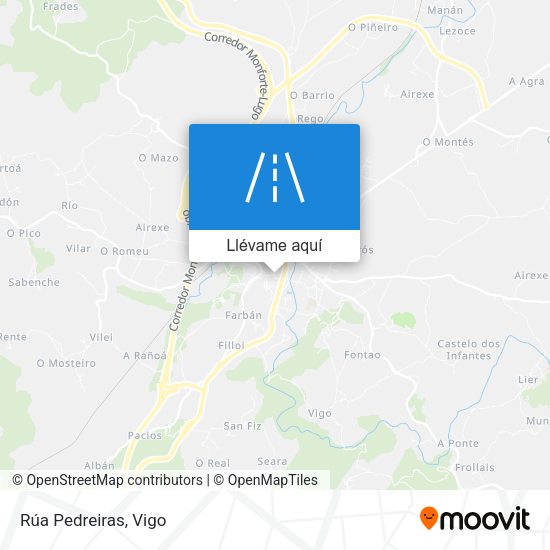 Mapa Rúa Pedreiras