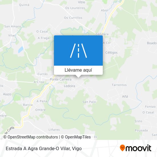 Mapa Estrada A Agra Grande-O Vilar