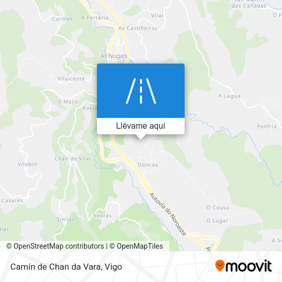 Mapa Camín de Chan da Vara
