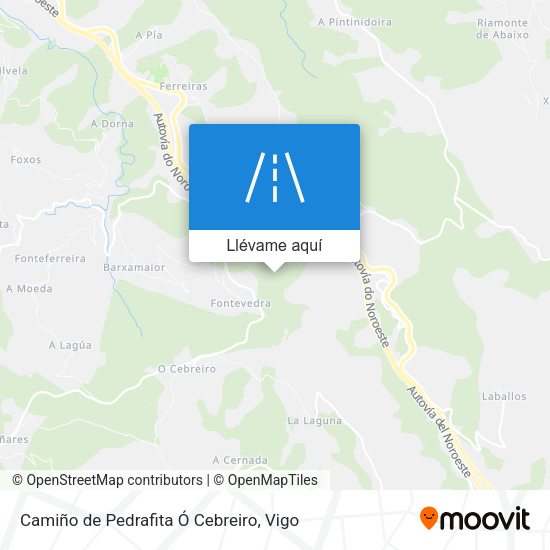 Mapa Camiño de Pedrafita Ó Cebreiro
