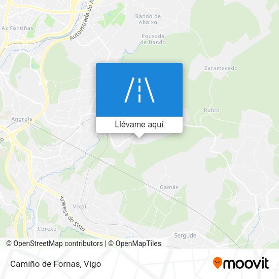 Mapa Camiño de Fornas