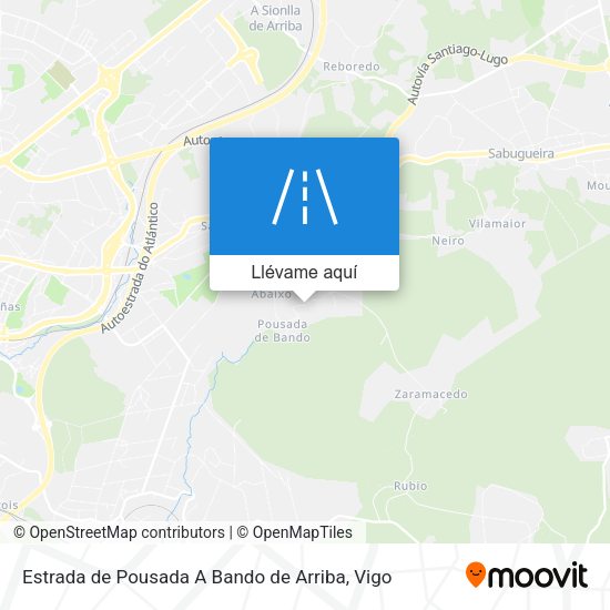 Mapa Estrada de Pousada A Bando de Arriba