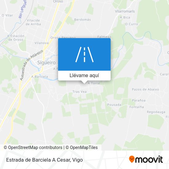 Mapa Estrada de Barciela A Cesar