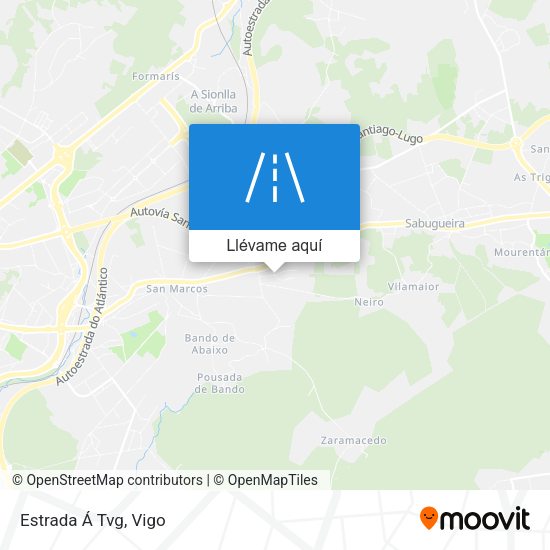 Mapa Estrada Á Tvg