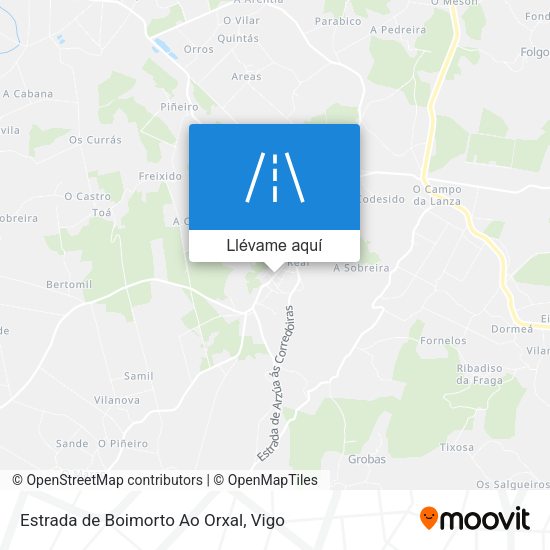 Mapa Estrada de Boimorto Ao Orxal
