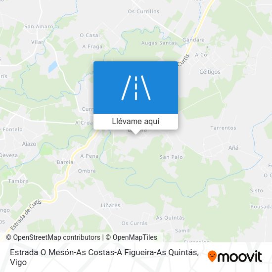 Mapa Estrada O Mesón-As Costas-A Figueira-As Quintás