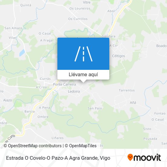 Mapa Estrada O Covelo-O Pazo-A Agra Grande