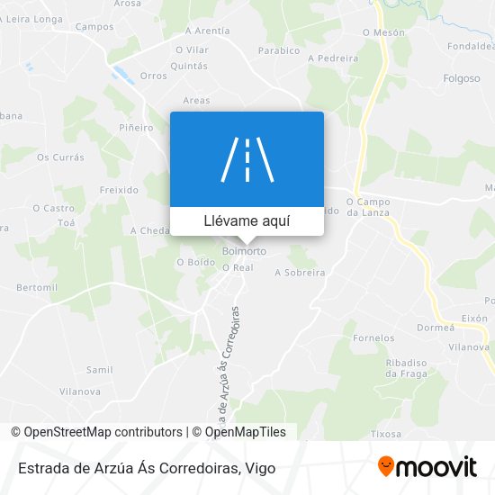 Mapa Estrada de Arzúa Ás Corredoiras