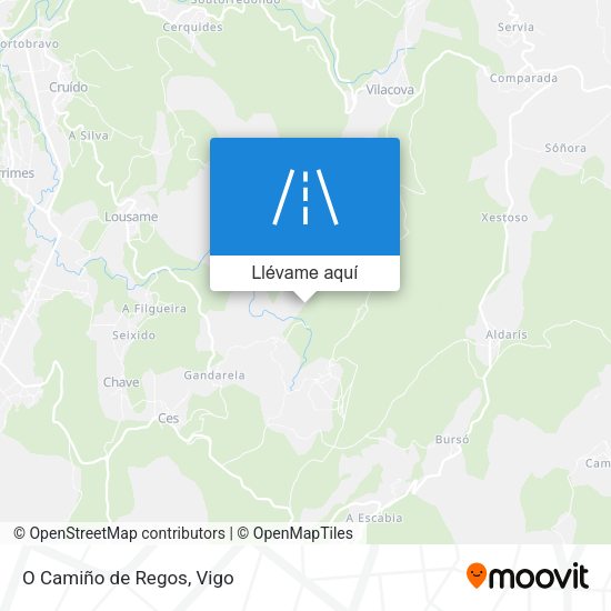 Mapa O Camiño de Regos