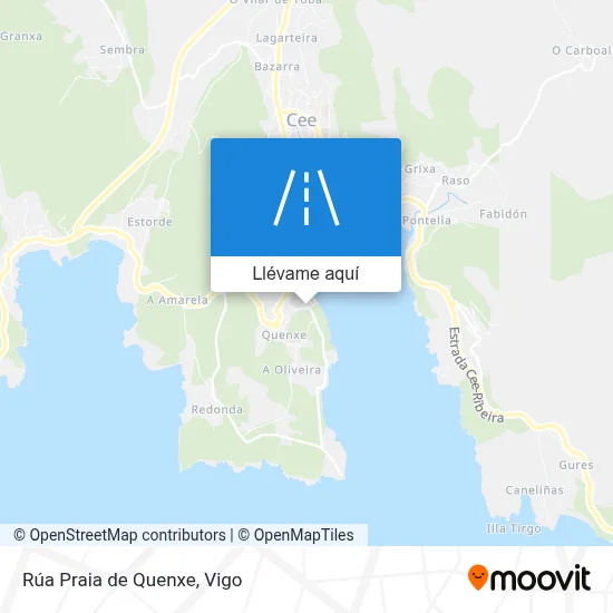 Mapa Rúa Praia de Quenxe