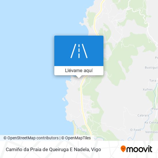 Mapa Camiño da Praia de Queiruga E Nadela