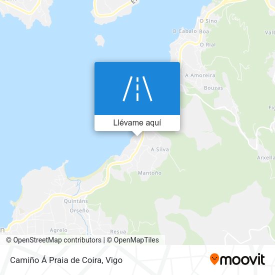 Mapa Camiño Á Praia de Coira