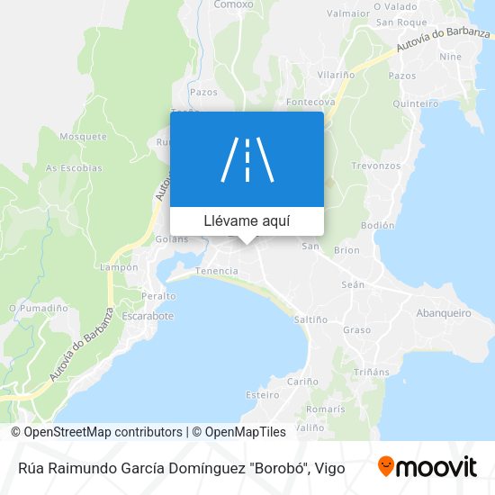 Mapa Rúa Raimundo García Domínguez "Borobó"