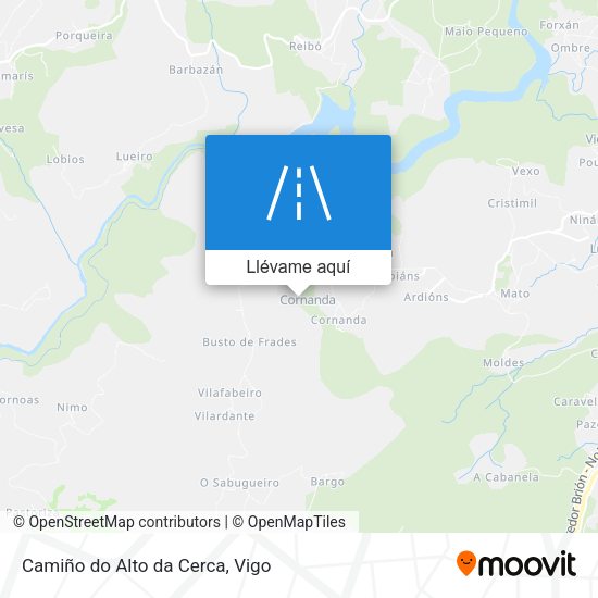 Mapa Camiño do Alto da Cerca