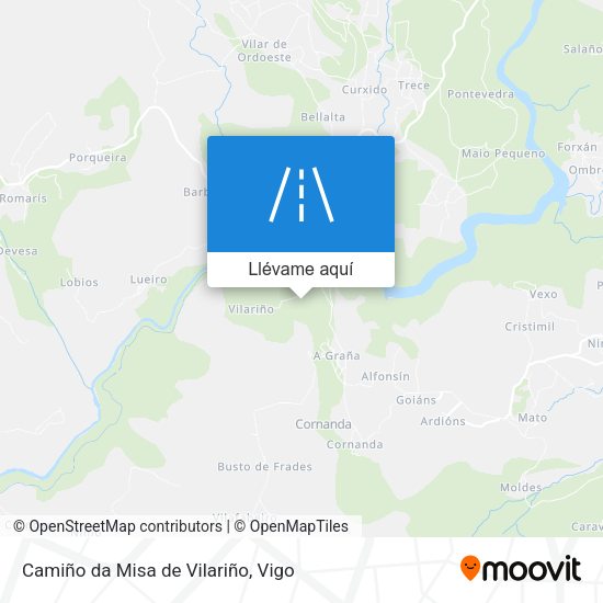 Mapa Camiño da Misa de Vilariño