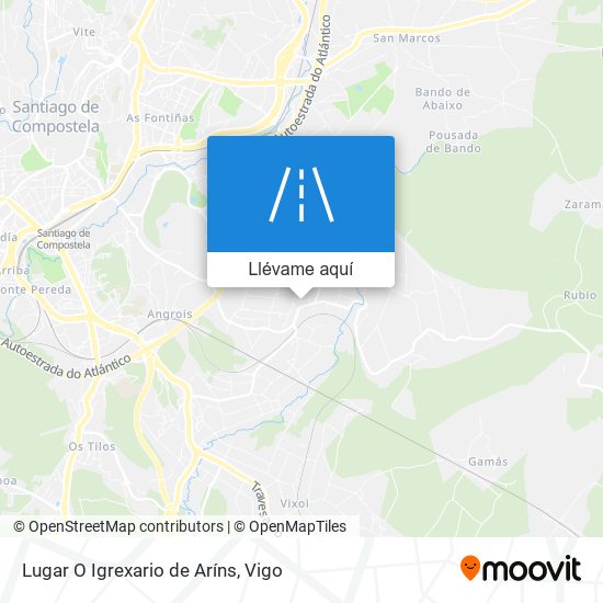 Mapa Lugar O Igrexario de Aríns