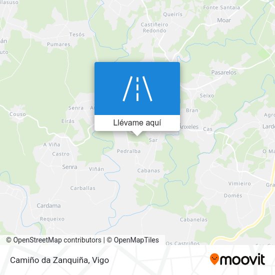 Mapa Camiño da Zanquiña