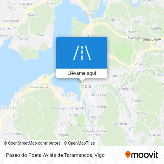 Mapa Paseo do Poeta Avilés de Taramancos