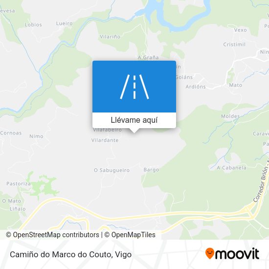 Mapa Camiño do Marco do Couto