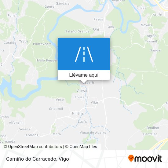 Mapa Camiño do Carracedo