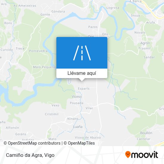 Mapa Camiño da Agra
