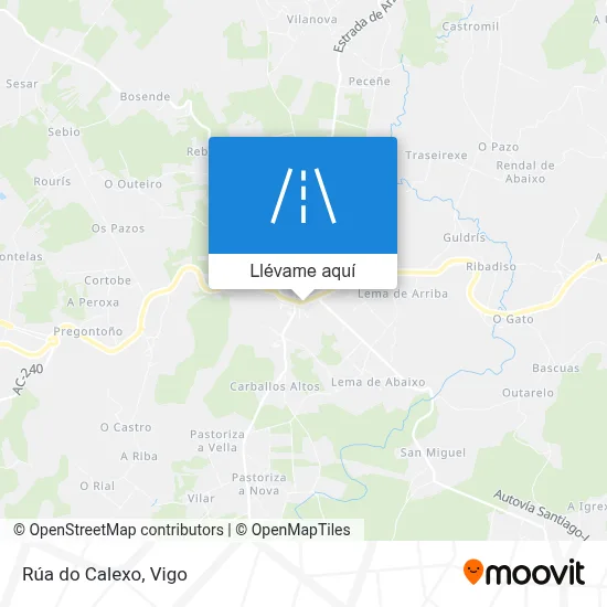Mapa Rúa do Calexo