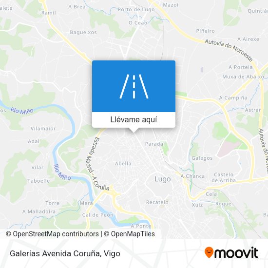 Mapa Galerías Avenida Coruña