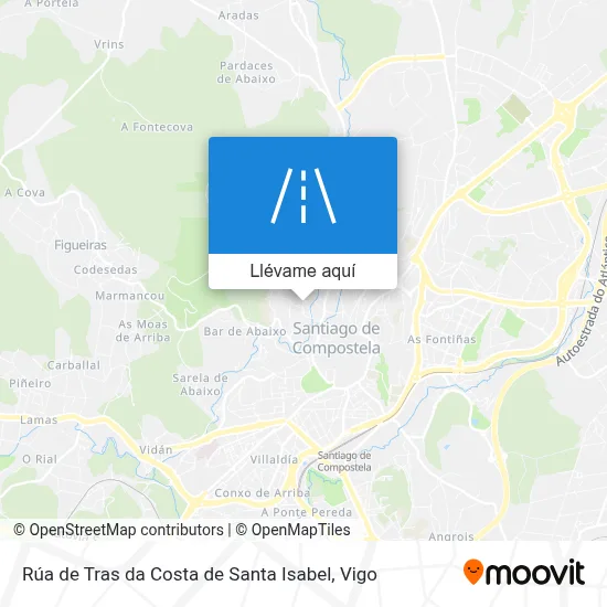 Mapa Rúa de Tras da Costa de Santa Isabel