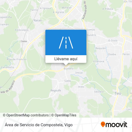 Mapa Área de Servicio de Compostela