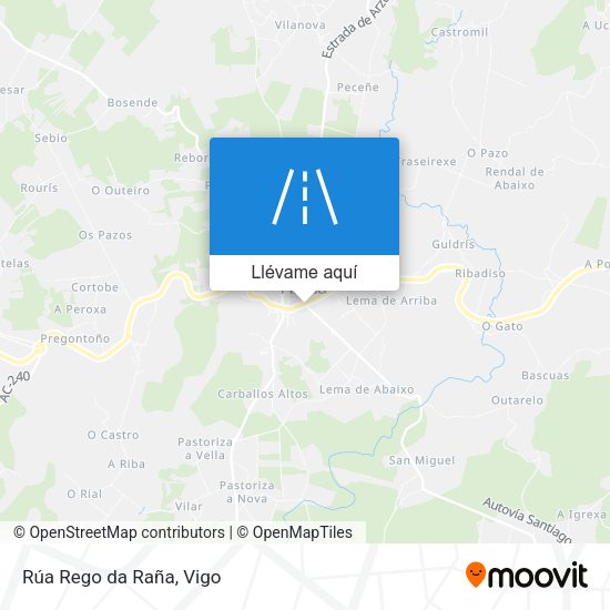 Mapa Rúa Rego da Raña