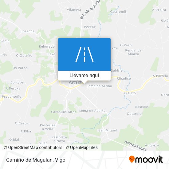 Mapa Camiño de Magulan