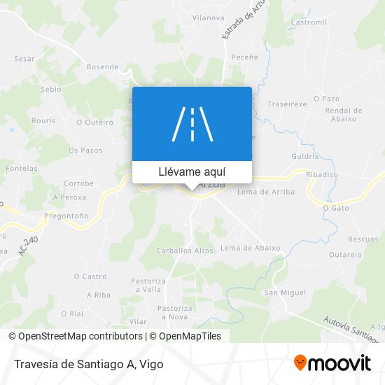 Mapa Travesía de Santiago A