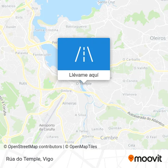 Mapa Rúa do Temple