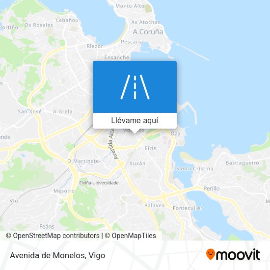 Mapa Avenida de Monelos