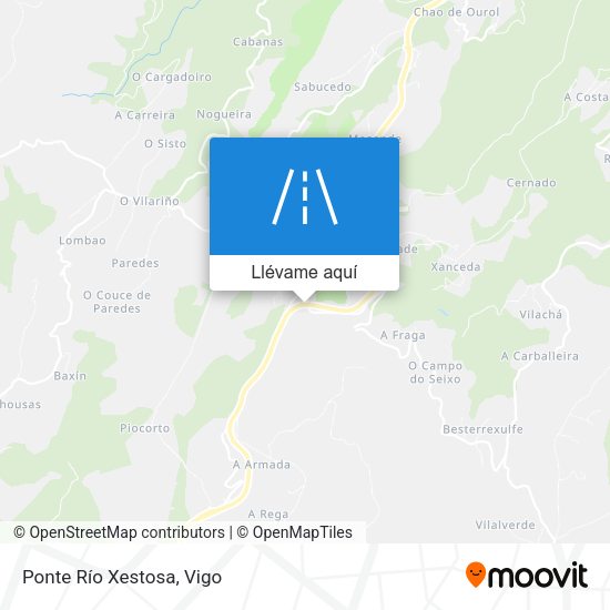 Mapa Ponte Río Xestosa