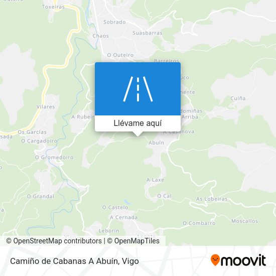 Mapa Camiño de Cabanas A Abuín