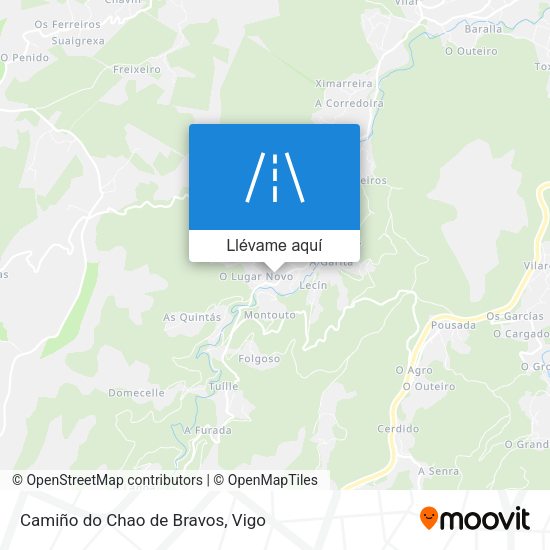 Mapa Camiño do Chao de Bravos