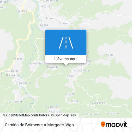 Mapa Camiño de Boimente A Morgade