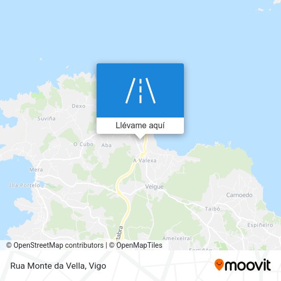 Mapa Rua Monte da Vella