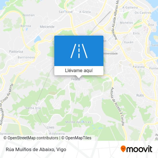 Mapa Rúa Muíños de Abaixo