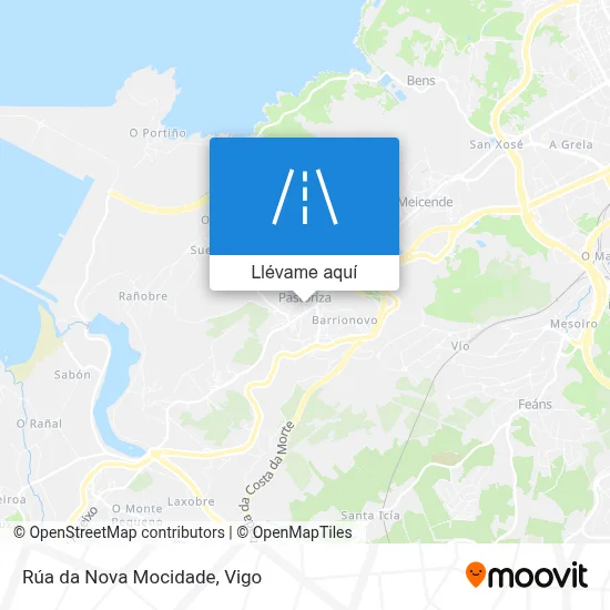 Mapa Rúa da Nova Mocidade